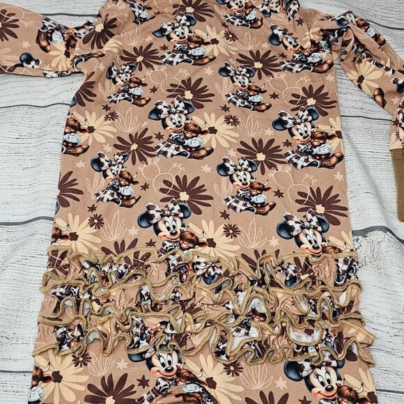 NWT Secret Stock Reserve Minnie mouse Highland Cow Luxe Bamboo Convertible Rompe - Picture 4 of 4